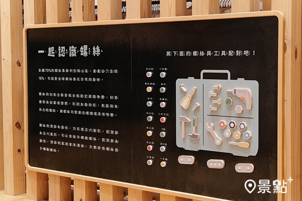 岡山門市以回收木材製作的螺絲形狀造型磁鐵。 岡山門市以回收木材製作的螺絲形狀造型磁鐵。