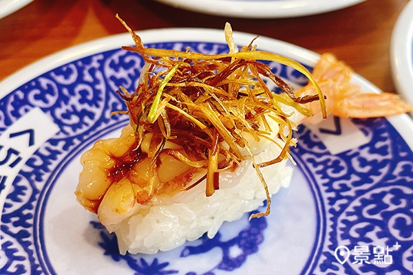 麻辣赤蝦(一貫) NT.40元 麻辣赤蝦(一貫) NT.40元