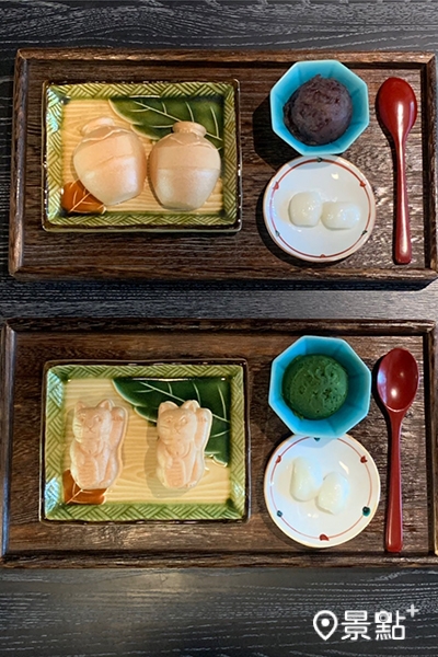 招財貓最中、茶壺最中。 招財貓最中、茶壺最中。