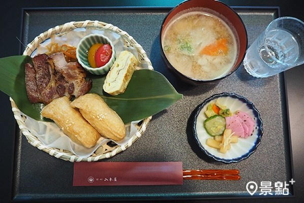 柚子稻荷壽司套餐(380元)。 柚子稻荷壽司套餐(380元)。