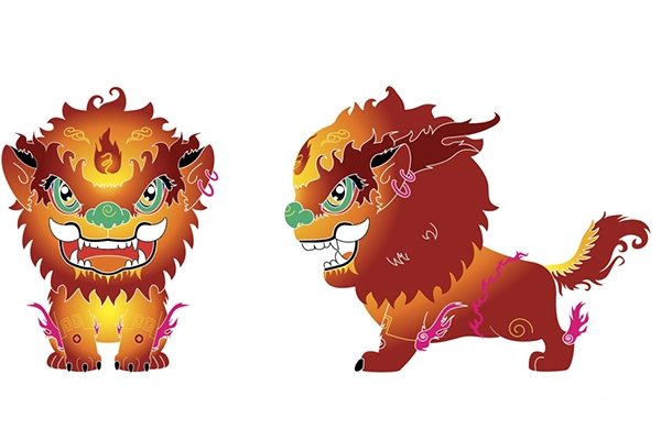 今年萬年祭設計圖樣「炎獅王」。