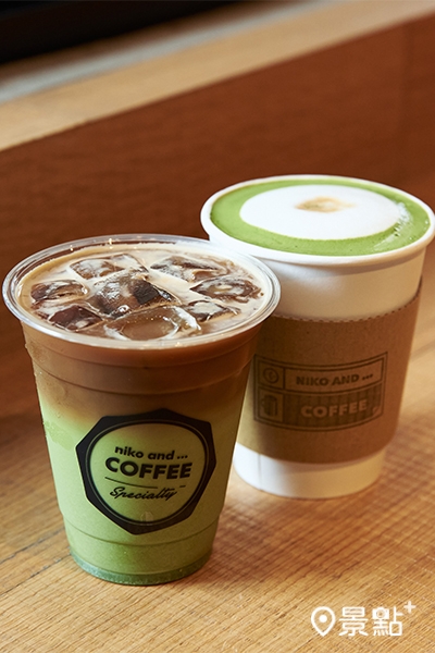 辻利抹茶咖啡拿鐵HOT/ICE,售價110元 辻利抹茶咖啡拿鐵HOT/ICE,售價110元