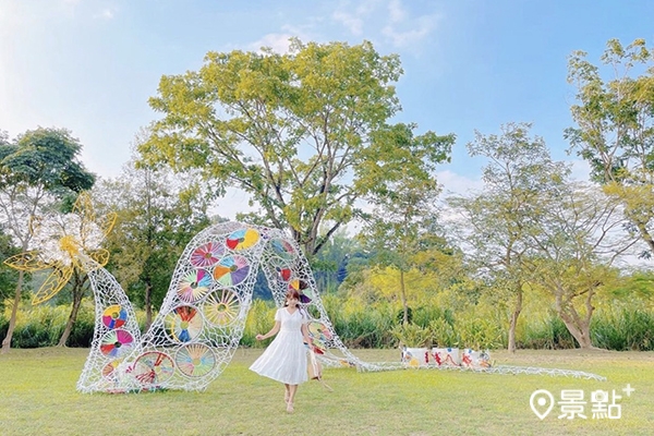 竹崎鄉的地景「灣果聚香」。