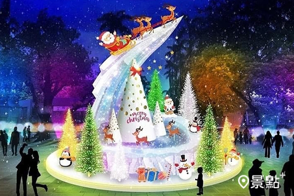 屏東聖誕節「璀璨冰山」主燈秀於11月11日正式點燈。 (圖／2022屏東聖誕節，以下同）