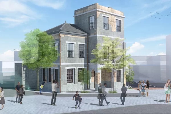 蕭屋洋樓修復建築模擬圖，修復計畫由玉騰建築師事務所執行。