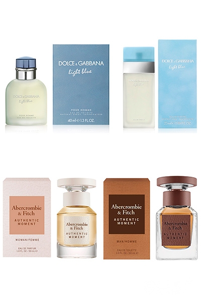 DOLCE&GABBANA淺藍系列香水與AUTHENTIC MOMENT真我時光香水。 DOLCE&GABBANA淺藍系列香水與AUTHENTIC MOMENT真我時光香水。