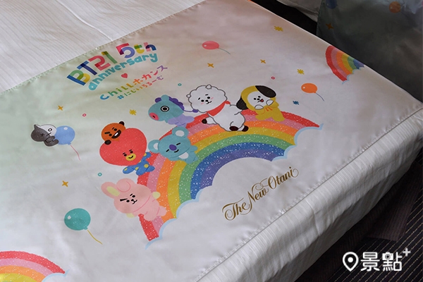 客房內充滿BT21可愛角色。